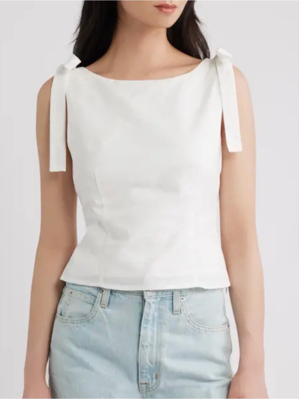 Petal & Pup White Tie-Strap Sleeveless Tank